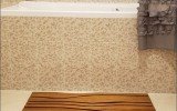 Aquatica Onde Waterproof Iroko Wood Bath Shower Floor Mat 90 2